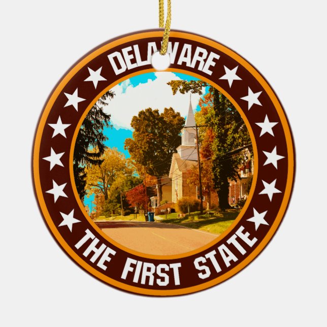 Delaware Keramik Ornament (Vorne)