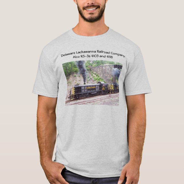 Delaware Lackawanna Railroad Company Alco RS-3s T-Shirt (Vorderseite)