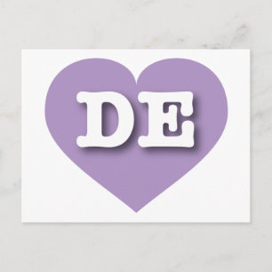 Delaware Lavender Heart - I Liebe DE Postkarte