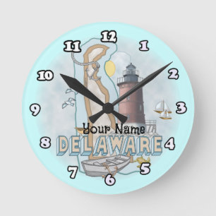 Delaware Leuchtturm Runde Wanduhr