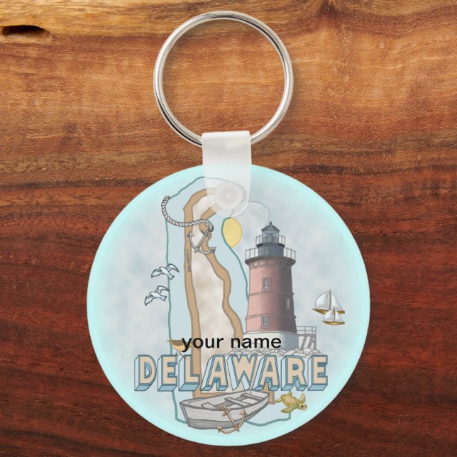 Delaware Leuchtturm Schlüsselanhänger (Vorderseite)