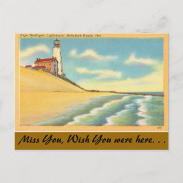 Delaware, Lighthouse, RehoBeide Strand Postkarte
