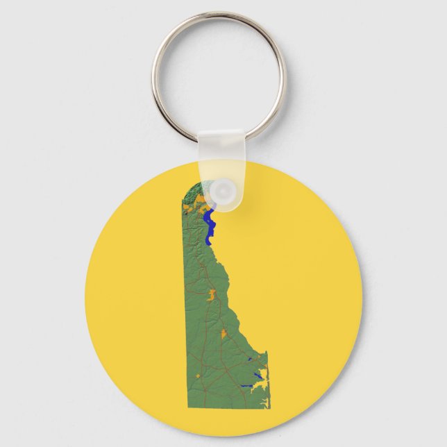 Delaware Map Schlüsselanhänger (Vorderseite)