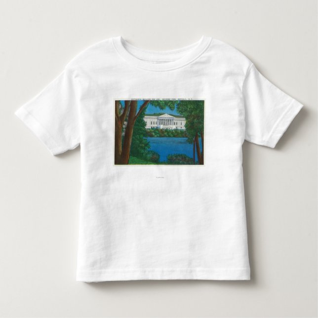 Delaware-Park historische Gbd und See-Ansicht Kleinkind T-shirt (Vorderseite)
