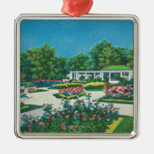 Delaware-Park-Rosen-Garten-Ansicht Silbernes Ornament