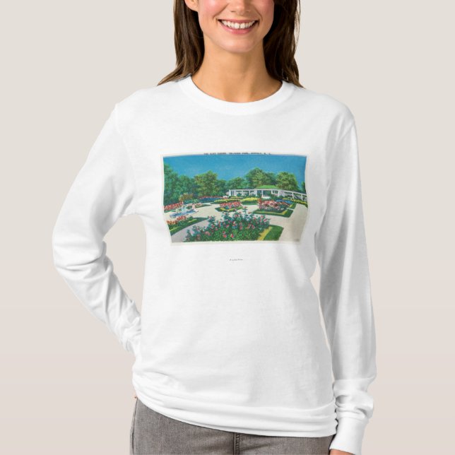 Delaware-Park-Rosen-Garten-Ansicht T-Shirt (Vorderseite)