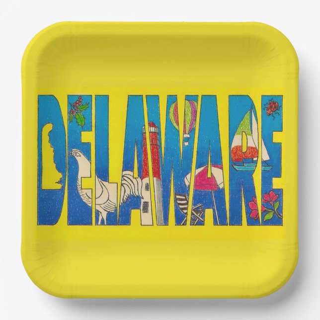 Delaware-Party-Papierplatte Pappteller (Vorderseite)