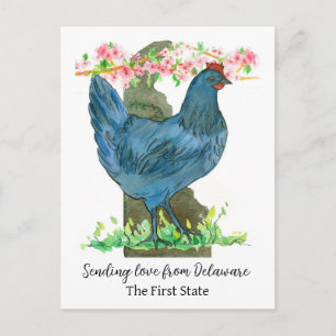Delaware Pfirsichblüten-Blumen Liebe senden Postkarte