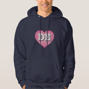Delaware Pink Fade Heart - I Liebe DE Hoodie