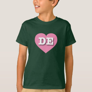 Delaware Pink Heart - I Liebe DE T-Shirt