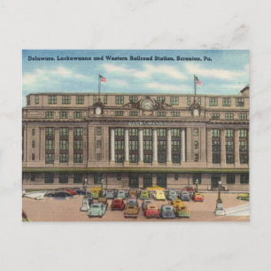 Delaware Railroad Station, Scranton Pennsylvania Postkarte