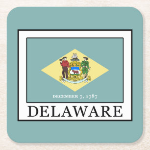 Delaware Rechteckiger Pappuntersetzer