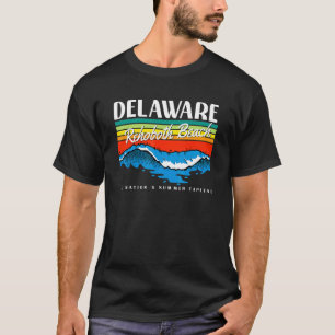 Delaware RehoBeide Beach Retro Surf Wave Graphic T-Shirt