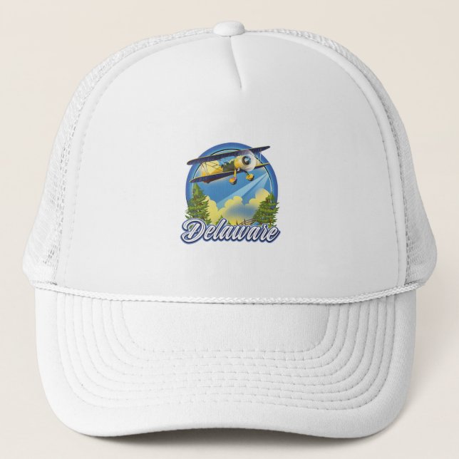 Delaware-Reiselogo Truckerkappe (Vorderseite)