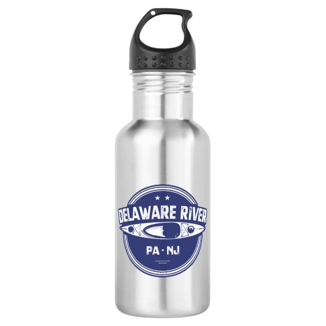 Delaware River Kayaking Edelstahlflasche (Vorderseite)