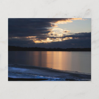 Delaware River Winter Sunset Postcard Postkarte