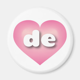 Delaware-rosa-fade-heart - I Liebe de Magnet