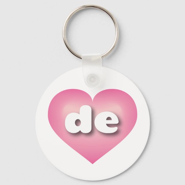 Delaware-rosa-fade-heart - I Liebe de Schlüsselanhänger (Vorderseite)