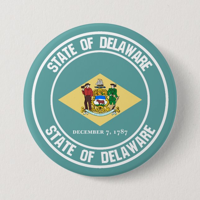 Delaware Round Emblem Button (Vorderseite)