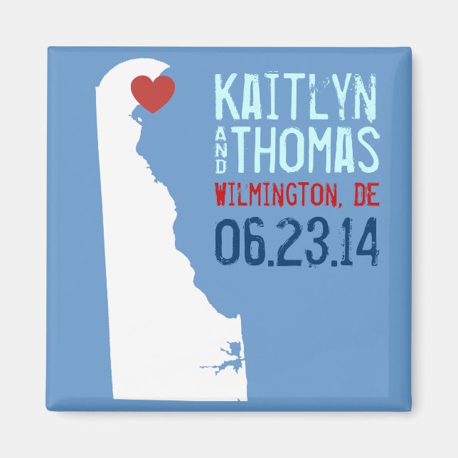 Delaware Save the Date - Customizable City Magnet (Vorne)