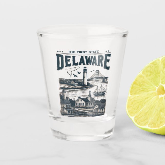 Delaware Schnapsglas (Vorderseite)