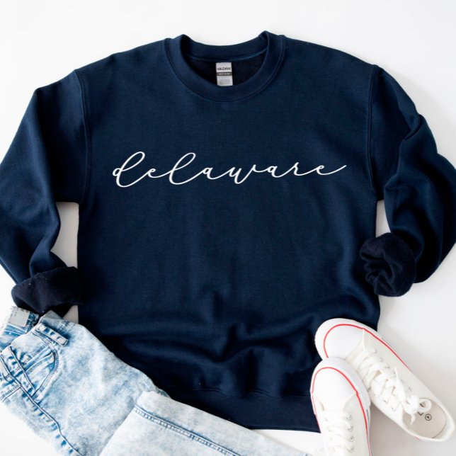 Delaware Script Staat Women's Sweatshirt (Von Creator hochgeladen)
