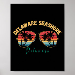 Delaware Seashore Delaware Souvenir Surfbrett Poster