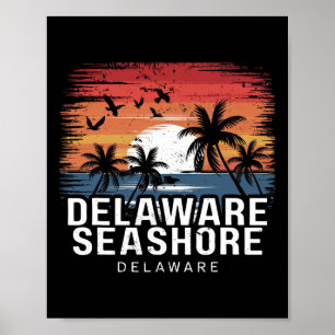 Delaware-Seebad Delaware Surfen Surfer Poster