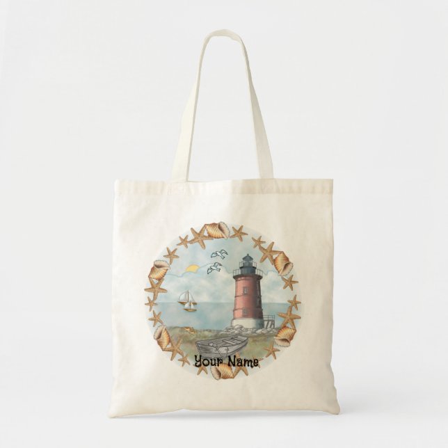 Delaware Shells Leuchtturm  Tragetasche (Vorne)