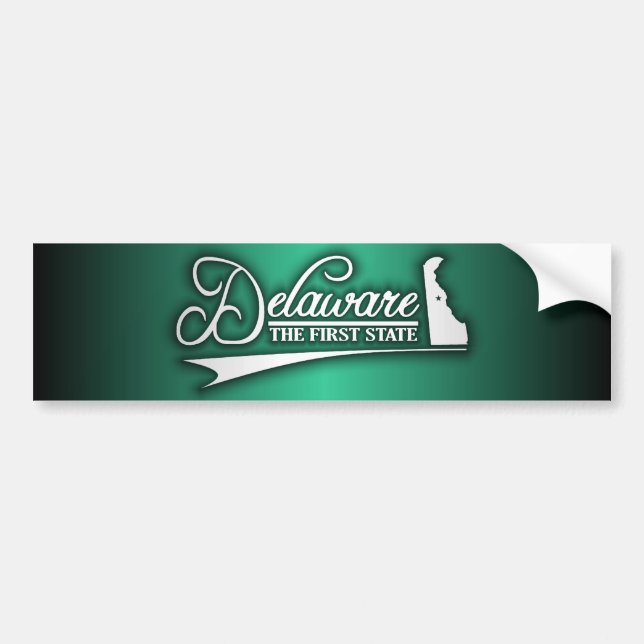 Delaware-Staat Autoaufkleber (Vorne)