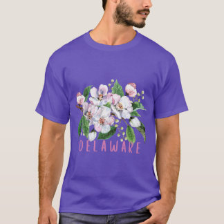 Delaware Staat Blume Peach Blossom Aufkleber Overs T-Shirt