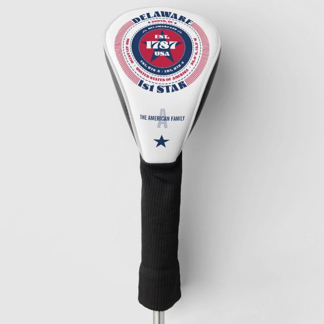 Delaware Staat Circle Custom Golf Head Cover Headcover (Vorderseite)