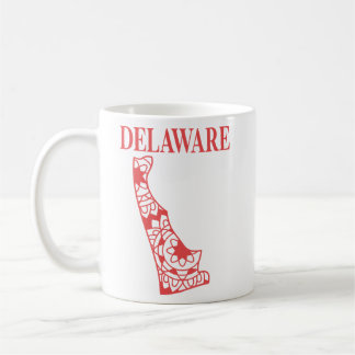 Delaware Staat mandala map, Made in Delaware Kaffeetasse
