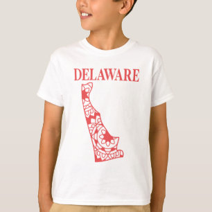 Delaware Staat mandala map, Made in Delaware T-Shirt