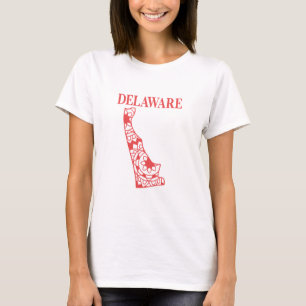 Delaware Staat mandala map, Made in Delaware T-Shirt