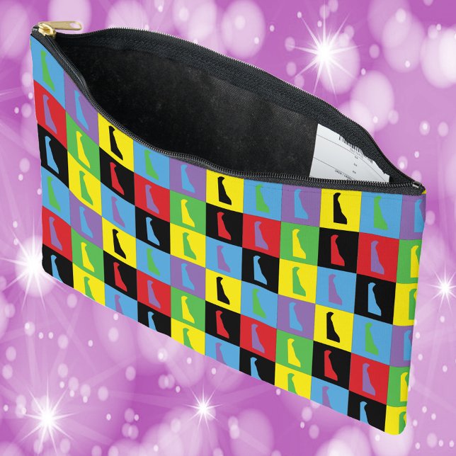 Delaware Staat Pop Art Pattern Zubehörtasche (A fun pouch with a pop art design featuring Delaware)