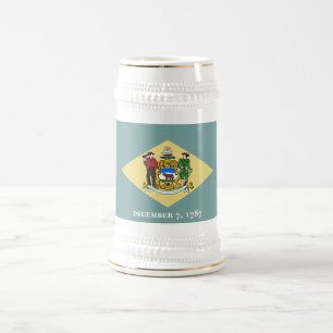 Delaware-Staatsflagge Bierglas