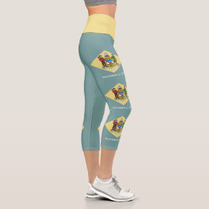 Delaware-Staatsflagge Capri Leggings