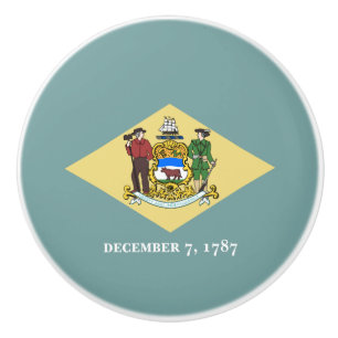 Delaware-Staatsflagge Keramikknauf