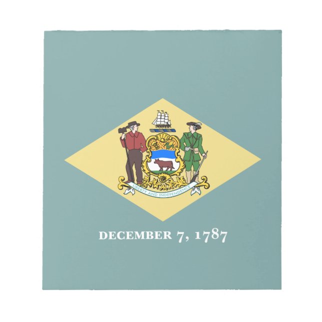 Delaware-Staatsflagge Notizblock (Vorderseite)