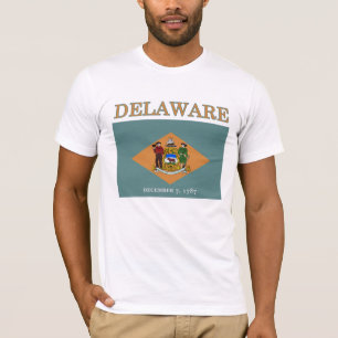 Delaware State Flag American Apparel T - Shirt