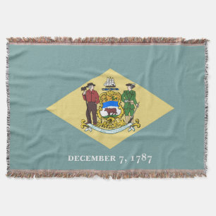 Delaware State Flag Print Patriotic Decke