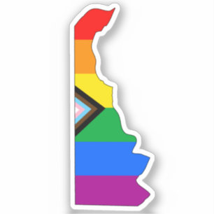 Delaware State Pride LGBTQ Progress Pride Aufkleber