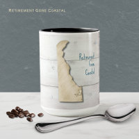 Delaware State Umriss Rustikales Holz-Mug