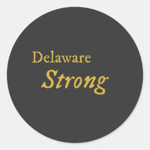 Delaware Strong Runder Aufkleber