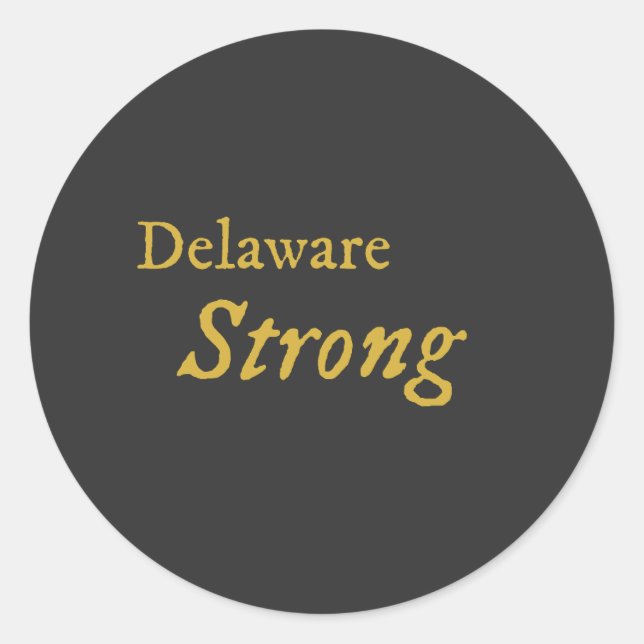 Delaware Strong Runder Aufkleber (Vorderseite)