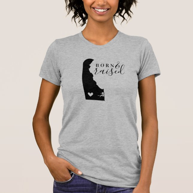 Delaware-T-Shirt für Geborene und erhöhte Staat T-Shirt (Vorderseite)