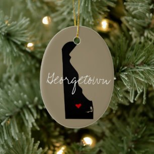 Delaware Town Keramik Ornament