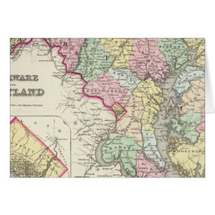 Delaware und Maryland mit Bezirk Columbia