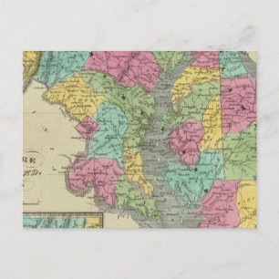 Delaware und MaryLand Postkarte